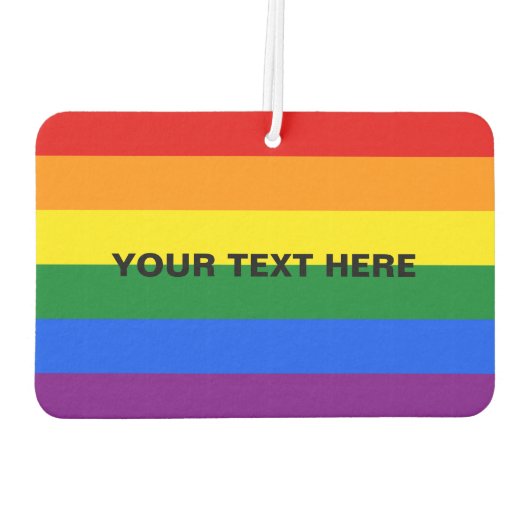 Aangepaste regenboog vlag auto luchtverfrisser (Achterkant)