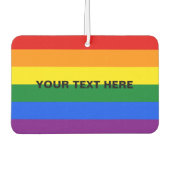Aangepaste regenboog vlag auto luchtverfrisser (Voorkant)