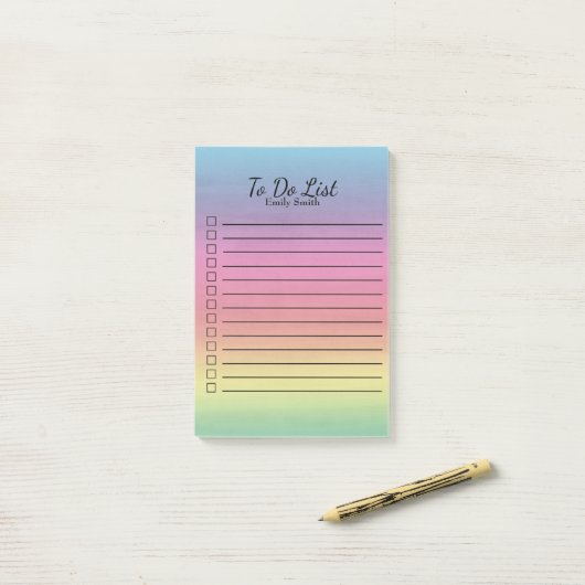 Aangepaste regenboog voor pasta's die bedoeld zijn post-it® notes (Op bureau)