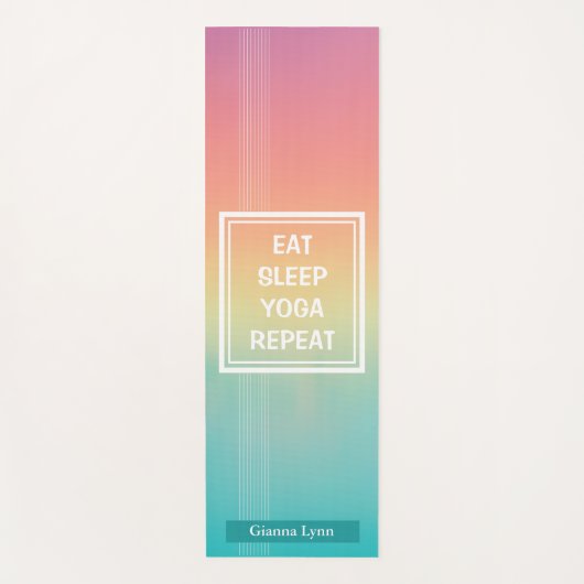 Aangepaste regenboog yogamat (Voorkant)