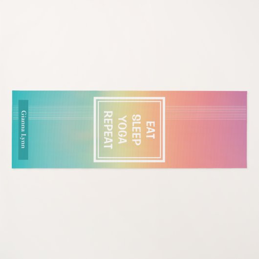 Aangepaste regenboog yogamat (Voorkant (horizontaal))