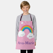 Aangepaste regenboogall-over Print Apron, klein Schort (Gedragen)