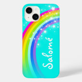Aangepaste regenboogaqua-draagtas Case-Mate iPhone case (Achterkant)