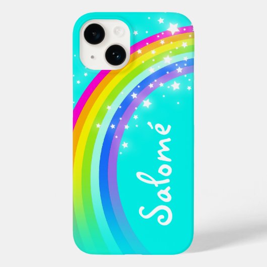 Aangepaste regenboogaqua-draagtas Case-Mate iPhone case (Achterkant)