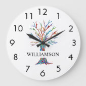 Aangepaste regenboogboom  grote klok (Voorkant)