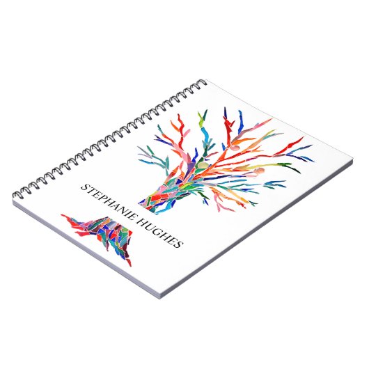 Aangepaste regenboogboom notitieboek (Linkerzijde)