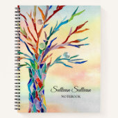 Aangepaste regenboogboom notitieboek (Voorkant)