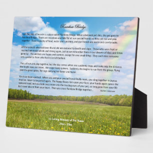 Aangepaste regenboogbrug Fotoplaque, Vrouw hond Fotoplaat