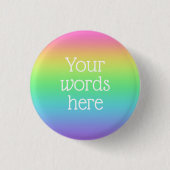 Aangepaste regenboogButton Ronde Button 3,2 Cm (Voorkant)