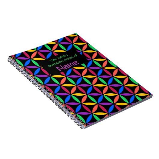 Aangepaste regenboogcirkels notitieboek (Rechterzijde)