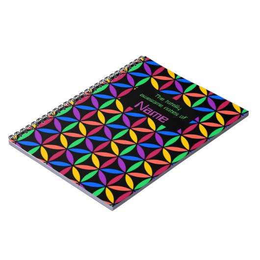 Aangepaste regenboogcirkels notitieboek (Linkerzijde)