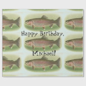 Aangepaste  regenboogforel cadeaupapier (Vlak)