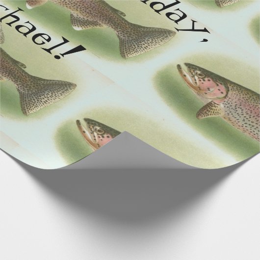Aangepaste regenboogforel cadeaupapier (Hoek)