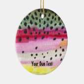 Aangepaste regenboogforel gevist keramisch ornament (Rechts)