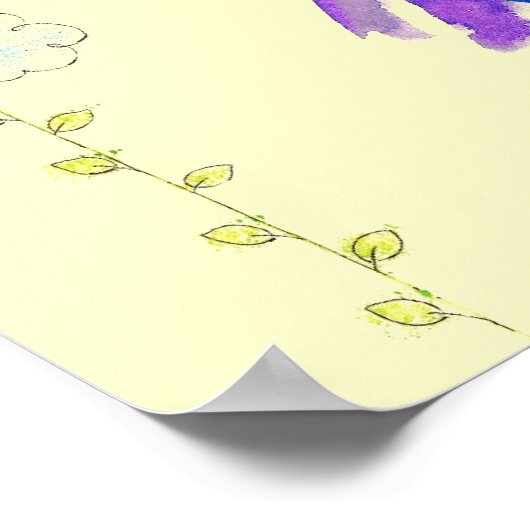 aangepaste regenbooggraafdruk poster (Hoek)