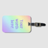 Aangepaste regenbooggradiënt bagagelabel (Voorkant (horizontaal))