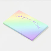 Aangepaste regenbooggradiënt post-it® notes (Schuin)
