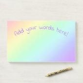 Aangepaste regenbooggradiënt post-it® notes (Op bureau)