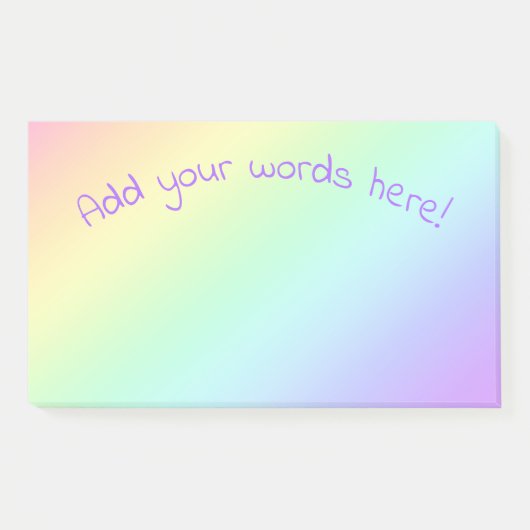 Aangepaste regenbooggradiënt post-it® notes (Voorkant)