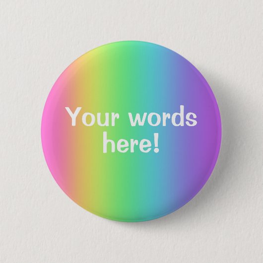 Aangepaste regenbooggradiënt ronde button 5,7 cm (Voorkant)