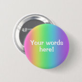 Aangepaste regenbooggradiënt ronde button 5,7 cm (Voorkant /achterkant)