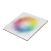 Aangepaste regenboogkleuren Abstracte elegante Sja Tegeltje (Zijkant)