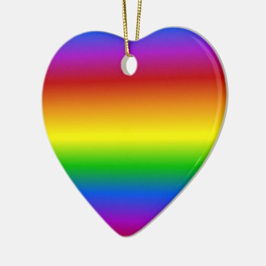 aangepaste regenboogkleuren keramisch ornament (Links)