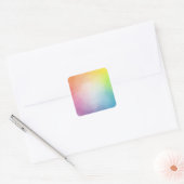 Aangepaste regenboogkleuren Lege sjabloon Blauw Pa Vierkante Sticker (Envelop)