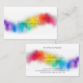 Aangepaste regenboogkleuren Modern Elegant Trendy Visitekaartje (Voorkant / Achterkant)