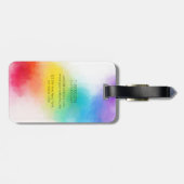 Aangepaste regenboogkleuren Moderne elegante Sjabl Bagagelabel (Achterkant horizontaal)