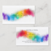 Aangepaste regenboogkleuren Moderne elegante Sjabl Visitekaartje (Voorkant / Achterkant)