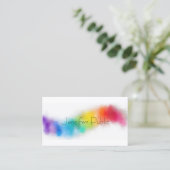 Aangepaste regenboogkleuren Moderne elegante Sjabl Visitekaartje (Staand voorkant)