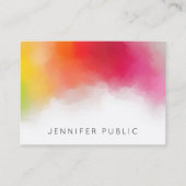 Aangepaste regenboogkleuren Moderne, kleurrijke Ab Visitekaartje (Voorkant)