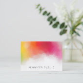 Aangepaste regenboogkleuren Moderne, kleurrijke Ab Visitekaartje (Staand voorkant)