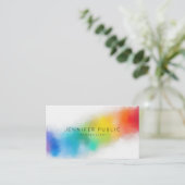 Aangepaste regenboogkleuren Moderne, kleurrijke Ab Visitekaartje (Staand voorkant)