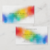Aangepaste regenboogkleuren Moderne, kleurrijke Ab Visitekaartje (Voorkant / Achterkant)