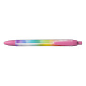 Aangepaste regenboogkleuren Sjabloon Modern ontwer Zwarte Inkt Pen (Achterkant)