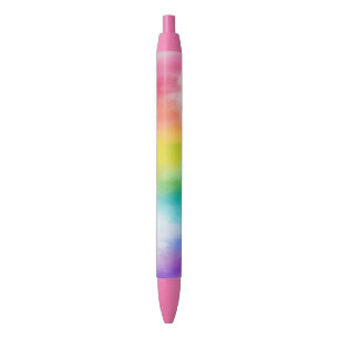 Aangepaste regenboogkleuren Sjabloon Modern ontwer Zwarte Inkt Pen
