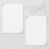 Aangepaste regenboogkleuren Stripes Elegant minima Notitiekaartje (Voorkant / Achterkant)