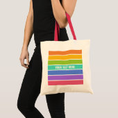 Aangepaste regenboogkleuren tote bag (Voorkant (product))