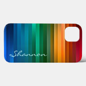 Aangepaste regenbooglintstripe robuuste iPhone 6 h Case-Mate iPhone Case (Achterkant (horizontaal))