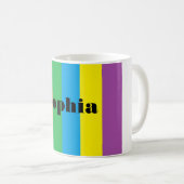 Aangepaste regenboogMok Koffiemok (Voorkant rechts)