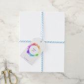 Aangepaste regenboogpromo-illustraties Cadeau-Labe Cadeaulabel (Met Touw)