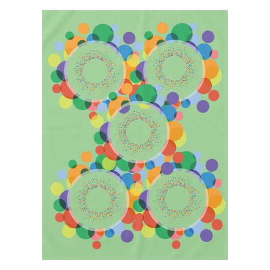 Aangepaste regenboogspots tafelkleed (Voorkant)