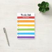 Aangepaste regenboogstripes om lijst uit te voeren post-it® notes (Kantoor)