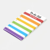 Aangepaste regenboogstripes om lijst uit te voeren post-it® notes (Schuin)