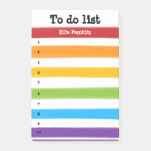 Aangepaste regenboogstripes om lijst uit te voeren post-it® notes (Voorkant)