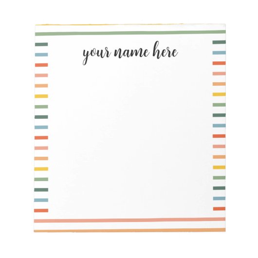 Aangepaste regenboogstrips-laptop notitieblok (Voorkant)