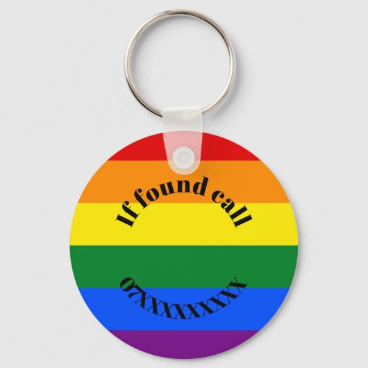 Aangepaste regenboogtoetsen - Design2 Sleutelhanger (Voorkant)