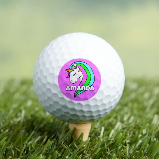 Aangepaste regenboogUnicorn Golfballen (Insitu Shirt)